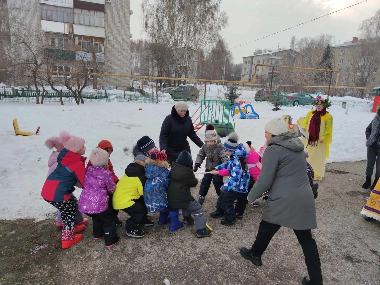 В детском саду «Солнышко» с. Рязаново прошел веселый и озорной праздник «Масленица».